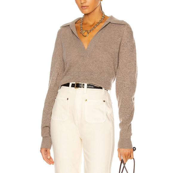 Khaite 'Jo' Grey Cashmere Pullover Sweater Size XS - Picture 1 of 5